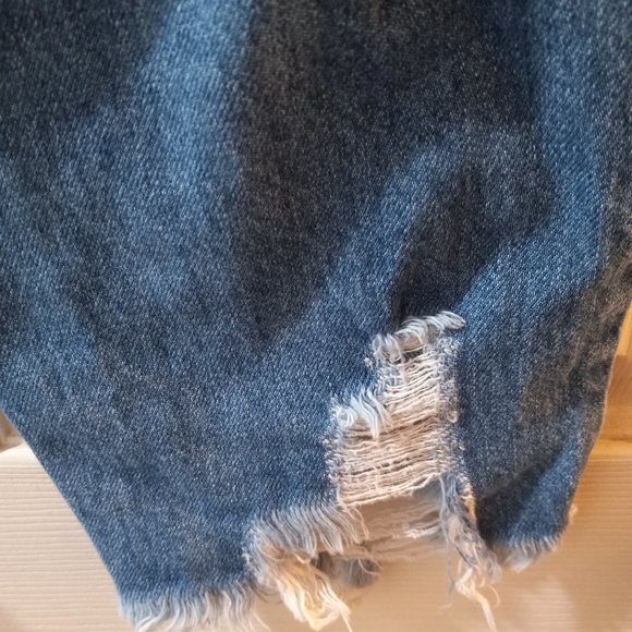 American Bazi Women Distressed Fringe Jeans Size Medium - Picture 3 of 9